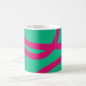 Mug – Pink Lines on Green コーヒーマグカップ (中央)