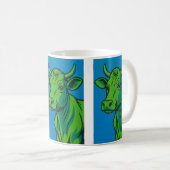 Mug pop art vache verte コーヒーマグカップ (正面右)