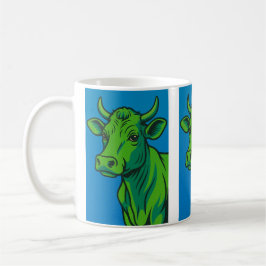 Mug pop art vache verte コーヒーマグカップ