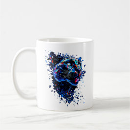Mug portrait stylisé panthère noire コーヒーマグカップ