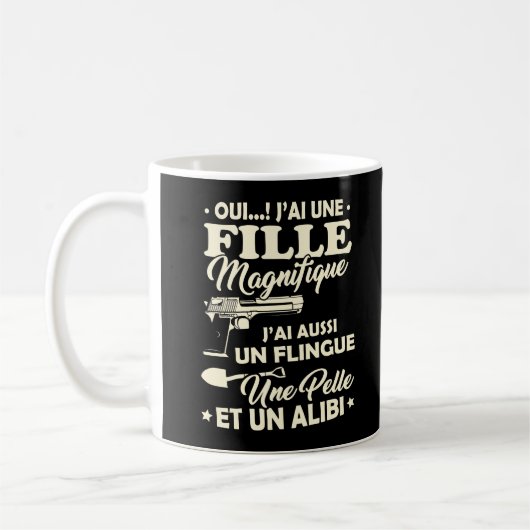Mug pour Papa / Maman - J'ai une Fille Magnifique コーヒーマグカップ (左)