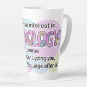Mug, Psychology Love Language (ADHD, Autistic) カフェラテマグ (右アングル)