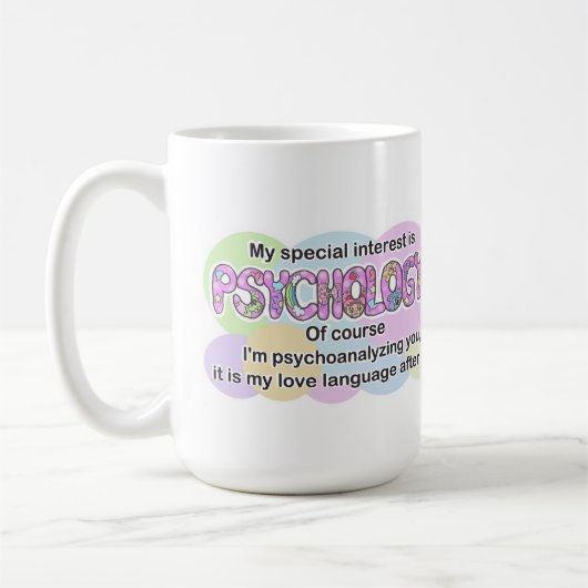 Mug, Psychology Love Language (ADHD, Autistic) コーヒーマグカップ (左)