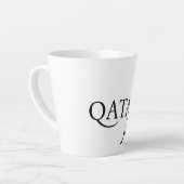 Mug-Qatar قطر – ホワイト/スモルラテMug カフェラテマグ (左アングル)