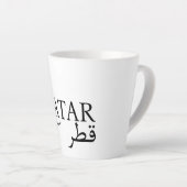Mug-Qatar قطر – ホワイト/スモルラテMug カフェラテマグ (右アングル)