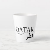Mug-Qatar قطر – ホワイト/スモルラテMug カフェラテマグ (正面)