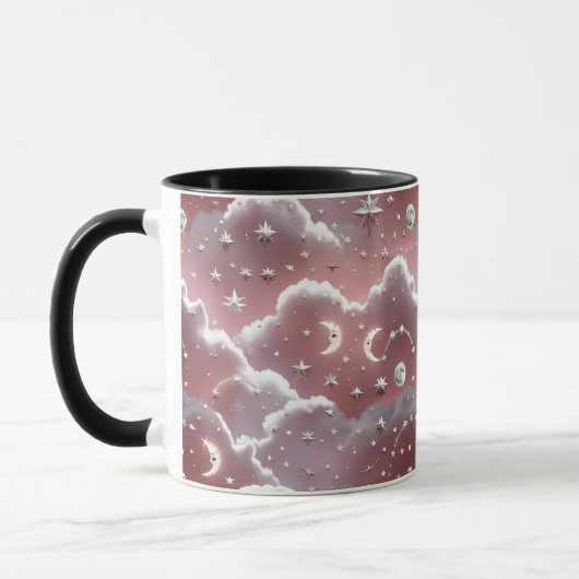 Mug - Quartz Pink Celestial Moon マグカップ (左)