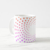 Mug - Rainbow Colored Star Swirls コーヒーマグカップ (正面左)