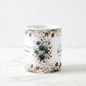 Mug Remerciement fleurs bleues コーヒーマグカップ (中央)