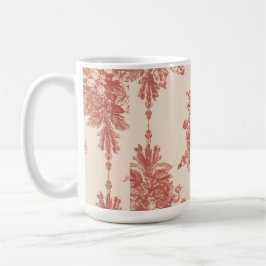 Mug, Romantic Tapestry in Red コーヒーマグカップ