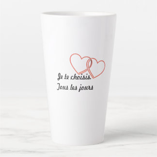 Mug romantique minimaliste – Je te choisis. Tous l カフェラテマグ