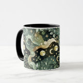 Mug – Sage Green Celestial Moon マグカップ (正面左)