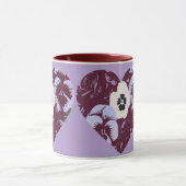 Mug Saint-Valentin "Cœur de Violettes"  マグカップ (中央)