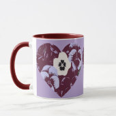 Mug Saint-Valentin "Cœur de Violettes"  マグカップ (左)