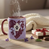 Mug Saint-Valentin "Cœur de Violettes"  マグカップ