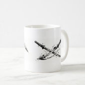 Mug Samurai Japonais Encre de Chine  コーヒーマグカップ (正面右)