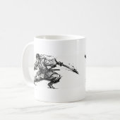 Mug Samurai Japonais Encre de Chine  コーヒーマグカップ (正面左)