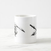 Mug Samurai Japonais Encre de Chine  コーヒーマグカップ (中央)
