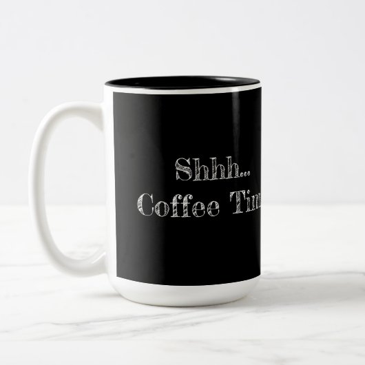 Mug "Shhh... Coffee Time" ツートーンマグカップ (左)