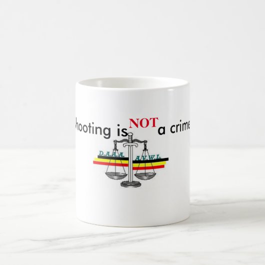 Mug shooting is not a crime コーヒーマグカップ (中央)