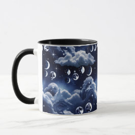 Mug - Silver Celestial Moon マグカップ