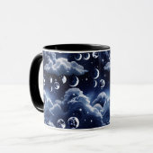Mug - Silver Celestial Moon マグカップ (正面左)