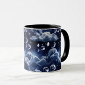 Mug - Silver Celestial Moon マグカップ (正面右)