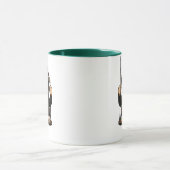 Mug singe à lunettes courageux. マグカップ (中央)