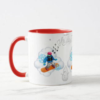 Mug Snowboarding Christmas  マグカップ