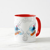 Mug Snowboarding Christmas  マグカップ (正面右)