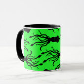 Mug Squid Art green マグカップ (正面左)