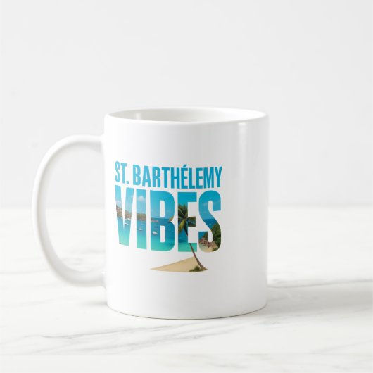 Mug St. Barthélemy Vibes | Plage tropicale コーヒーマグカップ (左)