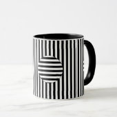 Mug - Striped Optical Illusion マグカップ (正面右)