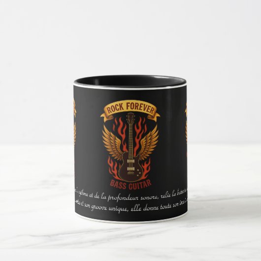 Mug tasse, Rock Forever, guitare basse マグカップ (中央)