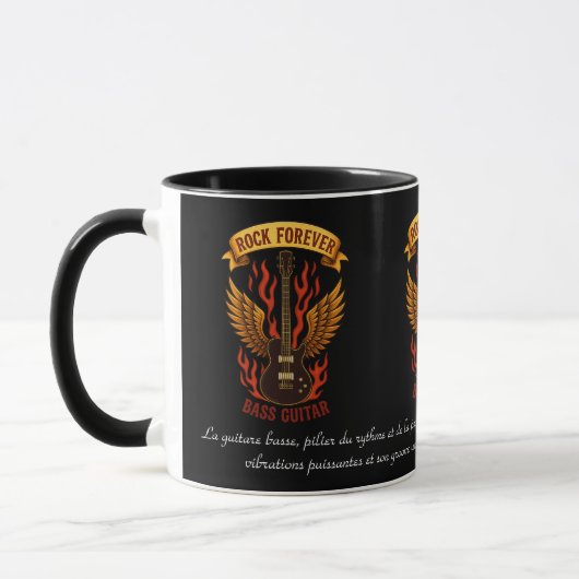 Mug tasse, Rock Forever, guitare basse マグカップ (左)