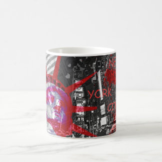 mug tasse usa new york statue liberté rouge noir コーヒーマグカップ