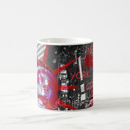 mug tasse usa new york statue liberté rouge noir コーヒーマグカップ (中央)