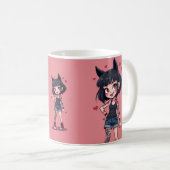 MUG TATOO GIRL COEURS コーヒーマグカップ (正面右)
