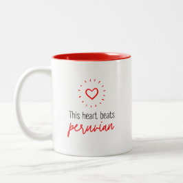 Mug: This heart beats peruvian ツートーンマグカップ