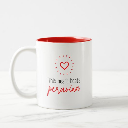 Mug: This heart beats peruvian ツートーンマグカップ (左)