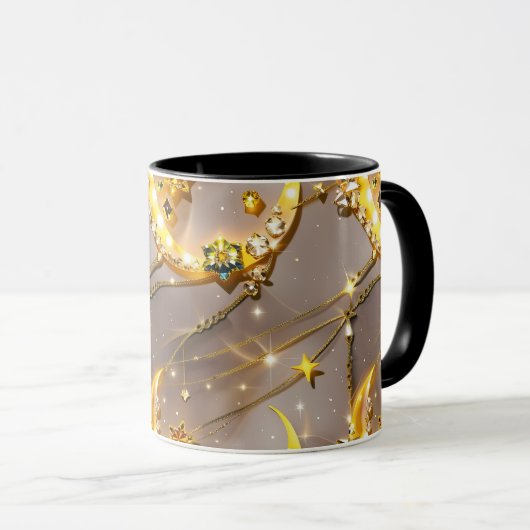Mug - Topaz Yellow Celestial Moon マグカップ (正面右)