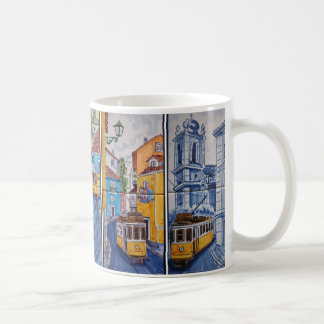 mug tramway rues de Lisbonne azulejos コーヒーマグカップ