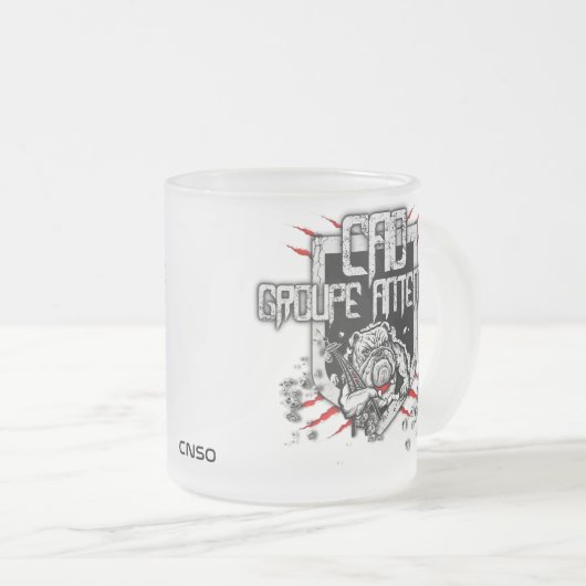 MUG TRANSPARENT ANTENNES フロストグラスマグカップ (正面右)