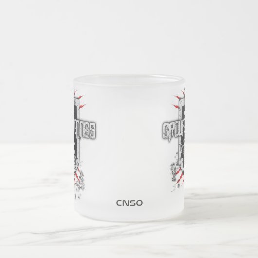 MUG TRANSPARENT ANTENNES フロストグラスマグカップ (中央)