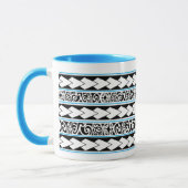 Mug Tribal Ethnic Bleu Clair マグカップ (左)