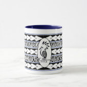 Mug Tribal Ethnic Bleu marine マグカップ (中央)
