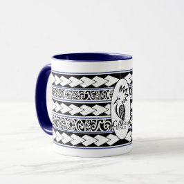 Mug Tribal Ethnic Bleu marine マグカップ