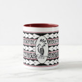 Mug Tribal Ethnic Bordeaux マグカップ (中央)