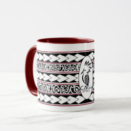 Mug Tribal Ethnic Bordeaux マグカップ