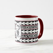 Mug Tribal Ethnic Bordeaux マグカップ (正面右)